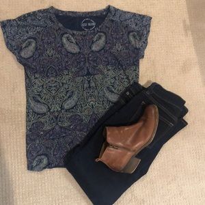 Lucky Brand tie in the back tee